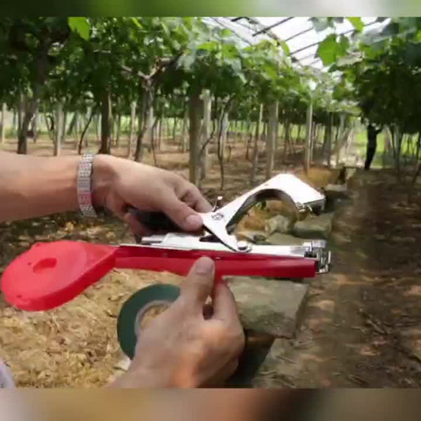 Planet Gates 1 Set Plant Tying Machine Tool For Grapes, Raspberries, Tomatoes And Vine Vegetables, With 10/20 Rolls Tapes, Staples And Replacement Blades