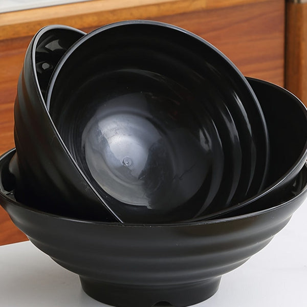 Planet Gates 1 Set Ramen Bowl Set With Chopsticks Spoon Plate, Asian Black Bowls For Soup, Rice Noodles, Ramen, Instant Noodles, For Home Kitchen Restaurant Hotel, Kitchen Supplies, Tableware Accessories