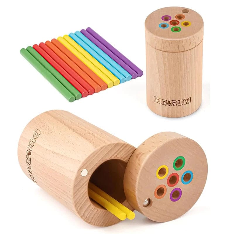 Planet Gates 1 Set Toddler Toys Montessori for 1 2 3 Year Old Color Matching Fine Motor Skills Sensory Toys Wooden Educational Stick Board Game
