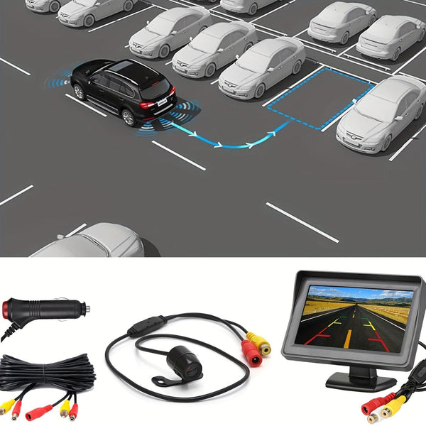 Planet Gates 1 Set Upgrade Your Car With A Waterproof HD Reversing Camera & 4.3 Display