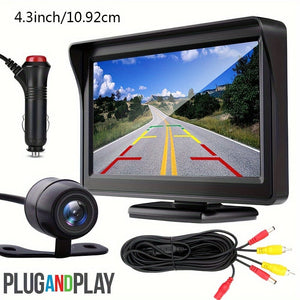 Planet Gates 1 Set Upgrade Your Car With A Waterproof HD Reversing Camera & 4.3 Display