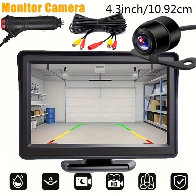 Planet Gates 1 Set Upgrade Your Car With A Waterproof HD Reversing Camera & 4.3 Display