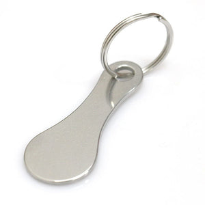 Planet Gates 1 / Silvery Mini Stainless Steel Key Ring, Shopping Trolley Tokens Small Aldi Quarter Holder Keychain For Grocery Shopping Cart