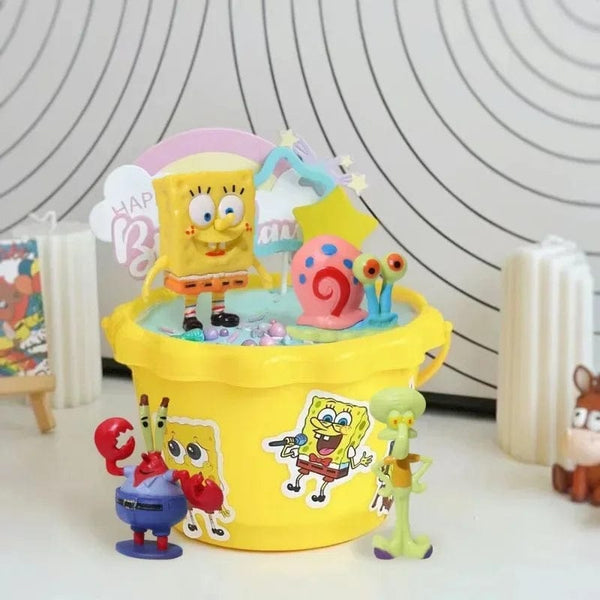 Planet Gates 1 stes 6 6pcs/set 5.6CM Spongebob Action Figures Cartoon Movie Mini Dolls Children Birthday Gifts Set