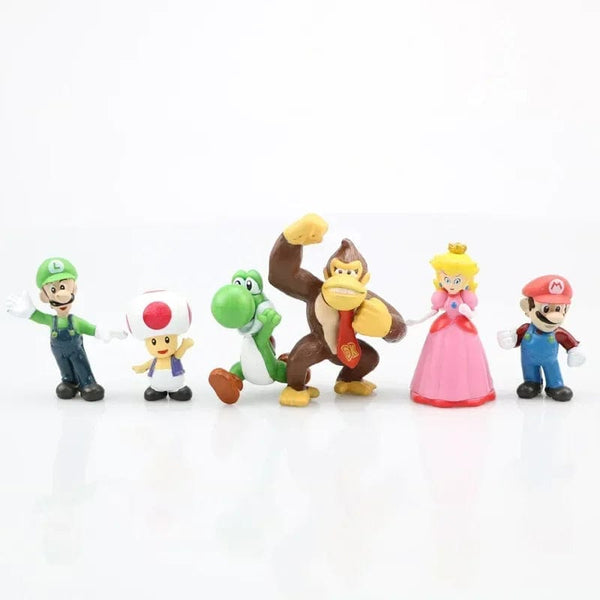 Planet Gates 1 stes 6 6pcs/set 5.6CM Spongebob Action Figures Cartoon Movie Mini Dolls Children Birthday Gifts Set