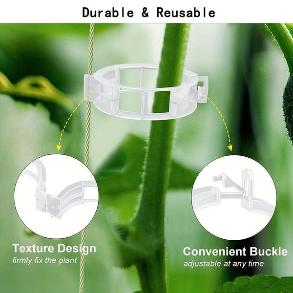 Planet Gates 10/100pcs, Plastic Stand Plant Stand Clip Garden Clip, Tomato Grape Clip, Tomato Stand Clip, Grape Vegetable Tomatoes Grow Upright To Make Plants Healthier