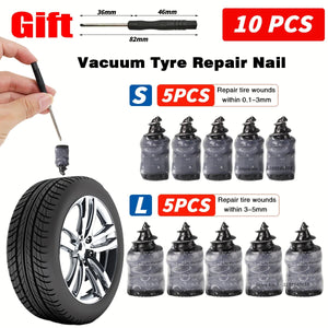 Planet Gates 10-100PCS Universal Vacuum Car Tyre Repair Rubber Nail For Car Motorcycle Scooter Tubeless Tire Repair Kit Glue Free Tire Nails