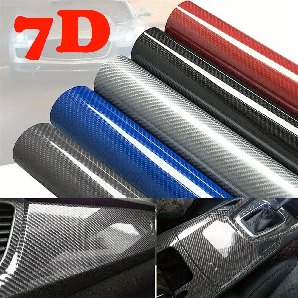 Planet Gates 10*152cm/3.93*59.84in 7D Car Sticker Glossy Carbon Fiber Vinyl Film Car Interior Wrap Sticker Car Home Door Decals