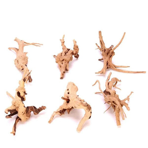 Planet Gates 10-15cm(3PCs) Natural Driftwood Cuckoo Roots Dead-wood Tree Trunk Micro Landscape Creative Reptile Cylinder Fish Tank Ornament Aquarium Decor