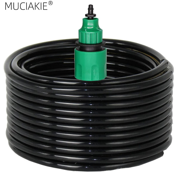 Planet Gates 10/20/25/40 Meter 4/7mm Garden Water Hose with Quick Connector Micro Drip Misting Irrigation Tubing Pipe PVC Hose 1/4'' New Hose