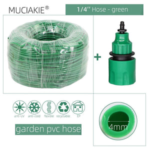 Planet Gates 10/20/25/40 Meter 4/7mm Garden Water Hose with Quick Connector Micro Drip Misting Irrigation Tubing Pipe PVC Hose 1/4'' New Hose
