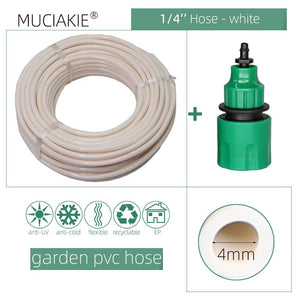 Planet Gates 10/20/25/40 Meter 4/7mm Garden Water Hose with Quick Connector Micro Drip Misting Irrigation Tubing Pipe PVC Hose 1/4'' New Hose