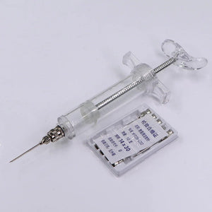 Planet Gates 10/20/30/50/100ml Transparent Syringes Adjustable Dose with 10pcs 304 Stainless Steel Pinhead Needle Farm Livestock Dispensing