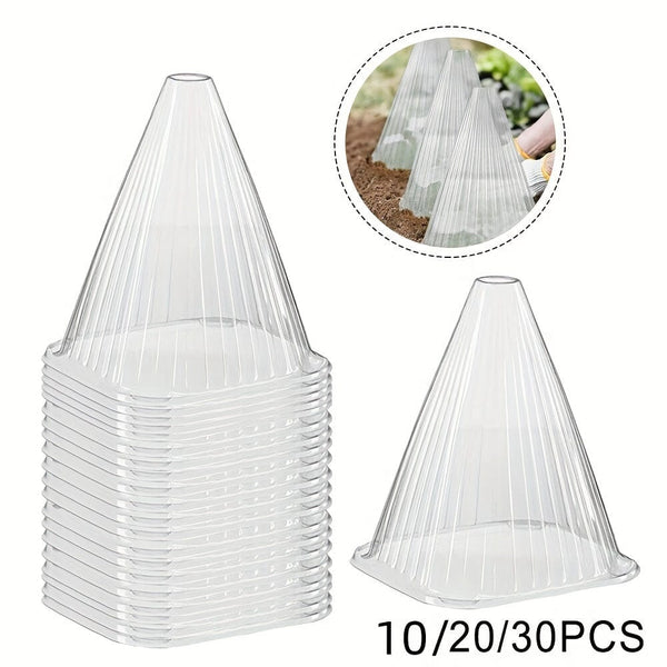 Planet Gates 10/20/30pcs, Garden Cloches For Plants, Reusable Plant Bell Cover, Protects Plants From Birds, Frost, Snails Etc, 7.7" D X 8.7" H, Transparent, Garden Supplies