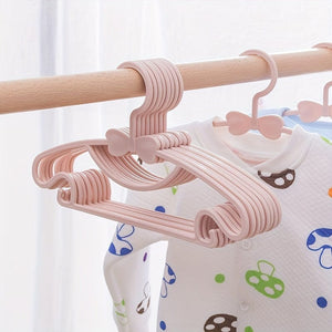 Planet Gates 10/20pcs Baby Clothes Storage Plastic Hangers, Kid Clothes Drying Racks, Durable Anti-slip Clothes Drying Racks, Household Storage Organization For Bathroom, Bedroom, Closet, Wardrobe, Home, Dorm