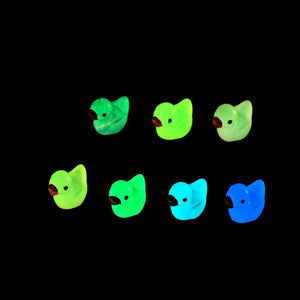 Planet Gates 10/20PCS Luminous Mini Ducks Moss Microlandscape Miniature Duck Figurines Fairy Garden Accessories Home Decor Glow Dark Toys