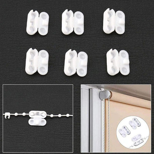 Planet Gates 10/20pcs Plastic Roller Blinds Pull Cord Connector Curtain Chain Connector For Vertical Blinds Joiners Curtain Repair Accessories