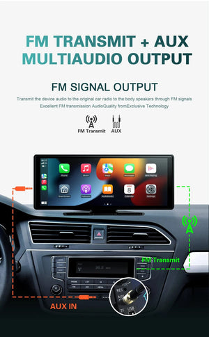 Planet Gates 10.26 inch-Cam XUDA Universal 10.26 Inch Car Radio Multimedia WIFI Video Player Wireless Carplay & Android Auto for Apple Or Android MP5 Player