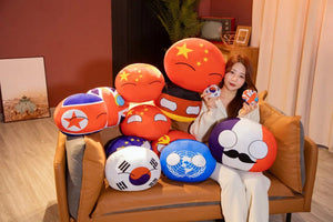 Planet Gates 10/30/40cm Polandball Plush Doll Countryball Country Ball Toy Plush Pendant Stuffed Doll Christmas Children Gift