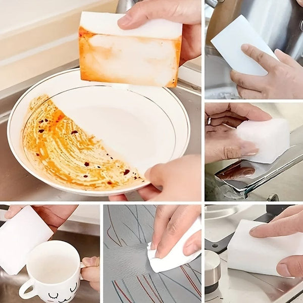 Planet Gates 10/30 Packs Magic Cleaning Sponges Eraser, Multi-Functional Premium Melamine Sponge Foam Cleaning Pads (9.98x5.99x1.98cm)