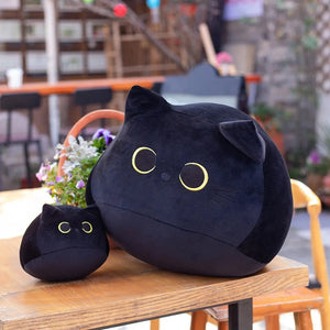 Planet Gates 10/30CM Cat Doll Small Pendant Cuddly Pillow Cushion Ins Black Cat Plush Toy Doll for Girl Gift Plushie Stuffed Toys