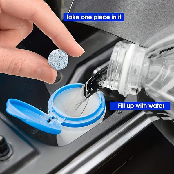 Planet Gates 10/40pcs Solid Cleaner Car Windscreen Wiper Effervescent Tablets, Glass Toilet Cleaning Car Accessories
