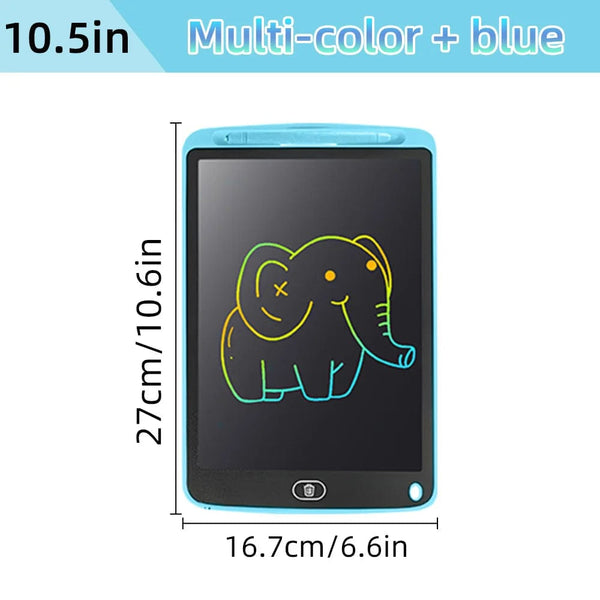 Planet Gates 10.5 inch Blue 6.5/8.5/10/12 inch LCD Writing Tablet Drawing Board Montessori Educational Toys for Children Drawing Toys for Kids Boys Gifts
