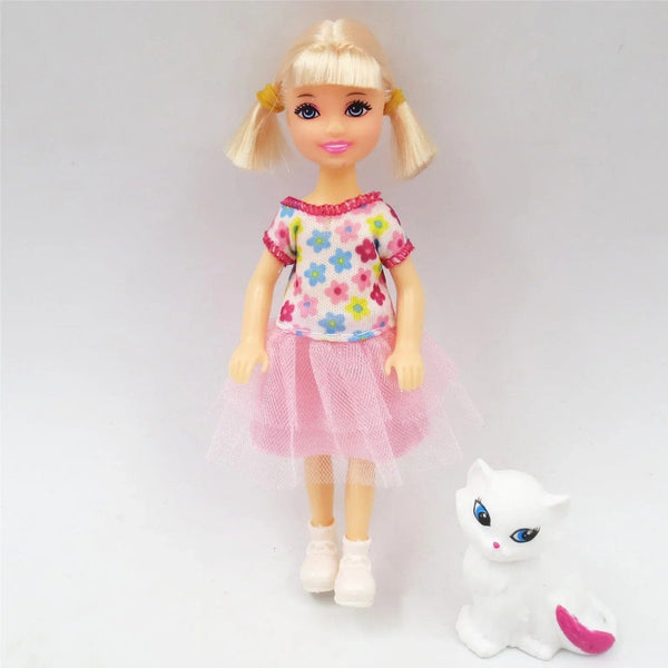 Planet Gates 10 5 Inch Mini Kelly Doll Accessories Fashion Chelsea Doll Clothes Party Grown Outfits Kids Girls Toys for Children Birthday Gift