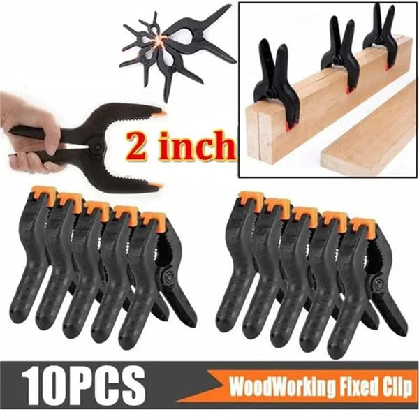 Planet Gates 10/5 Pack 2inch Plastic Nylon Adjustable Woodworking Clamps Wood Working Tools Spring Clip Carpentry Clamps Outillage Menuiserie