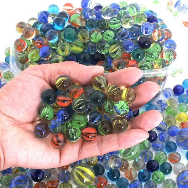 Planet Gates 10/50PCS 25/14mm Colorful Glass Marbles Toy Kids Marble Balls Run Game Solitaire Toy Accs Vase Filler&Fish Tank Home Toy Gift
