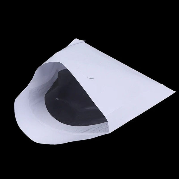 Planet Gates 10/50PCS White 12.5*12.5CM CD DVD Disc Paper Sleeves Envelopes Storage Clear Window Case Flap White Folded Paper Bag CD Sleeves
