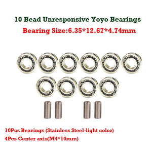 Planet Gates 10 Bead 10PCS Yoyo Bearing 10Pcs/Bag UR188 R188 Responsive Unresponsive Bearings for YoYo Professional Metal Ball Bearing Parts