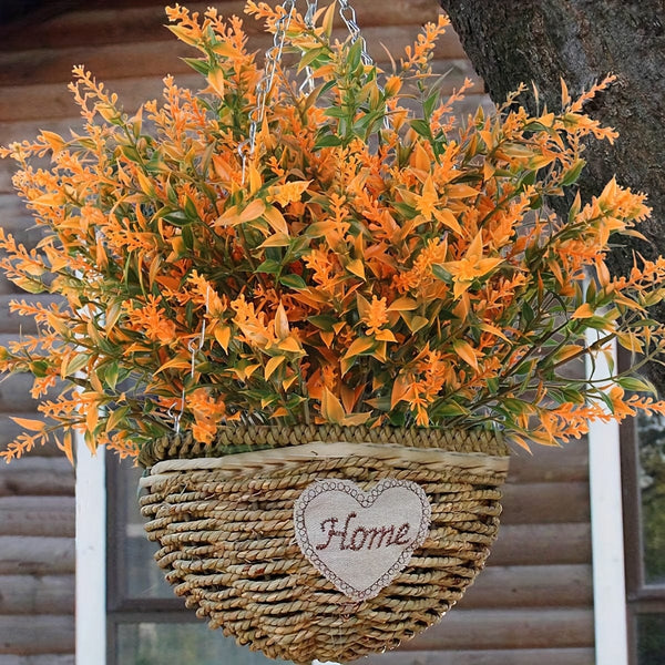 Planet Gates 10 Bundles Artificial Lavender Flowers Outdoor UV Resistant Fake Flowers No Fade Faux Plastic Plants Garden Porch Window Box Decorating Indoor Outside Hanging Planter Home Kitchen Office Wedding Garden Decor