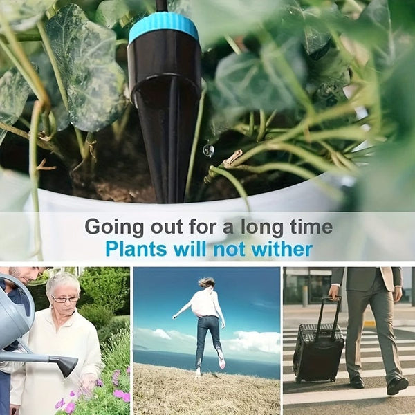 Planet Gates 10 Drippers 1 Pack, Automatic Watering System For Lazy People Indoor Drip Irrigation System And 10 Plant Watering Tools Seepage Water Business Home Time Adjustment Drip Irrigation Pot Watering Device