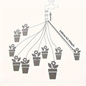 Planet Gates 10 Drippers 1 Pack, Automatic Watering System For Lazy People Indoor Drip Irrigation System And 10 Plant Watering Tools Seepage Water Business Home Time Adjustment Drip Irrigation Pot Watering Device