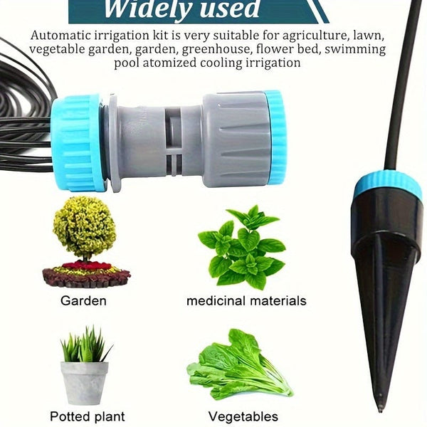 Planet Gates 10 Drippers 1 Pack, Automatic Watering System For Lazy People Indoor Drip Irrigation System And 10 Plant Watering Tools Seepage Water Business Home Time Adjustment Drip Irrigation Pot Watering Device