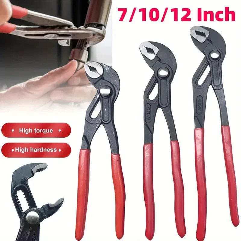 Planet Gates 10 inch 7"/10"/12" Large Opening Universal Wrench Multifunctional Adjustable Quick-Release Water Pipe Clamp Pliers Household Hand Tools