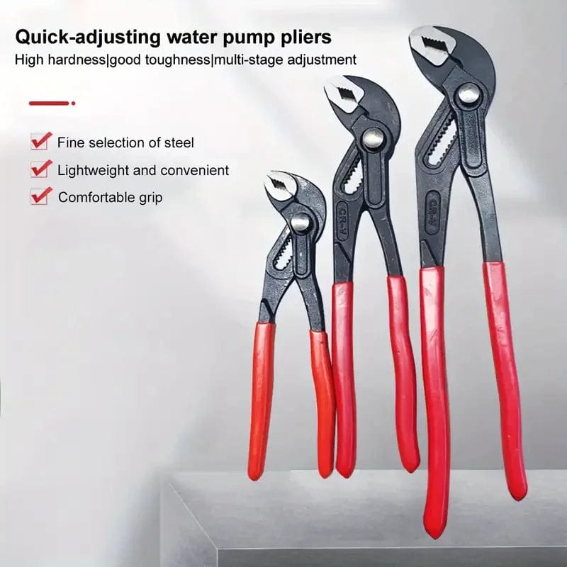Planet Gates 10 inch 7"/10"/12" Large Opening Universal Wrench Multifunctional Adjustable Quick-Release Water Pipe Clamp Pliers Household Hand Tools