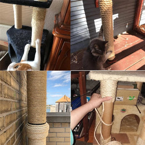 Planet Gates 10 Meters Natural Jute Scratch Guards Rope Pet Cat Scratching Twine Rolls Hemp Twisted Cord Macrame Paw Claw Furniture Protector