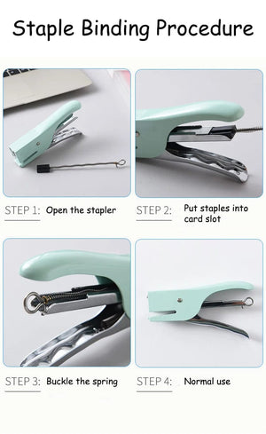 Planet Gates 10# Mini Stapler with Macaron puppy modeling office learning handheld small stapler    DSJ-001(MC)