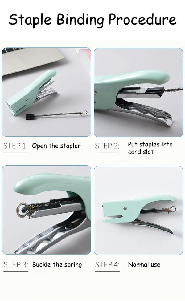 Planet Gates 10# Mini Stapler with Macaron puppy modeling office learning handheld small stapler    DSJ-001(MC)