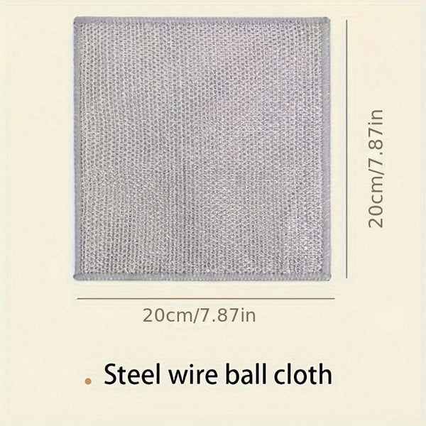 Planet Gates 10 Packs 10pcs Steel Wire Ball Cloth, Non Greasy And Easy To Clean, For Cleaning Sinks, Washing Kitchen Stovetop, Pot, Kitchen Stuff, Kitchen Cleaning Gadget