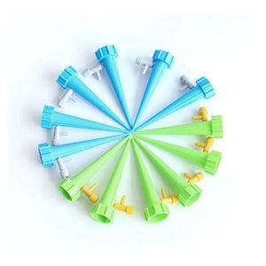 Planet Gates 10 Packs, Self Plant Watering Spikes Auto Drippers Irrigation Devices Vacation Automatic Plants Water System With Adjustable