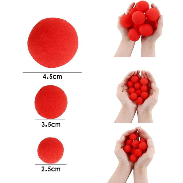 Planet Gates 10 PCS 2.5/3.5/4.5cm Finger Sponge Ball Magic Tricks Classical Magician Illusion Comedy Close-up Stage Card Magic Accessories