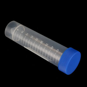 Planet Gates 10 Pcs 50ml Plastic Screw Cap Flat Bottom Centrifuge Test Tube with Scale Free-standing Centrifugal Tubes Laboratory Fittings