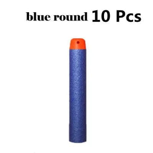 Planet Gates 10 Pcs-blue round Soft Hollow Round Head And Sucker Refill Darts Toy Gun Bullets for Nerf Series EVA military Gift Toys For Kid Children