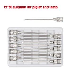 Planet Gates 10 Pcs/boxs Farm Animals Injection Needle 304 Stainless Steel Dispensing Needle Syringe Poultry Small Veterinary Supplies