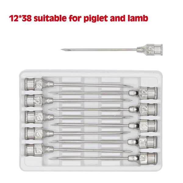 Planet Gates 10 Pcs/boxs Farm Animals Injection Needle 304 Stainless Steel Dispensing Needle Syringe Poultry Small Veterinary Supplies