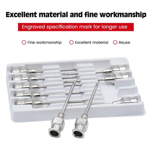 Planet Gates 10 Pcs/boxs Farm Animals Injection Needle 304 Stainless Steel Dispensing Needle Syringe Poultry Small Veterinary Supplies