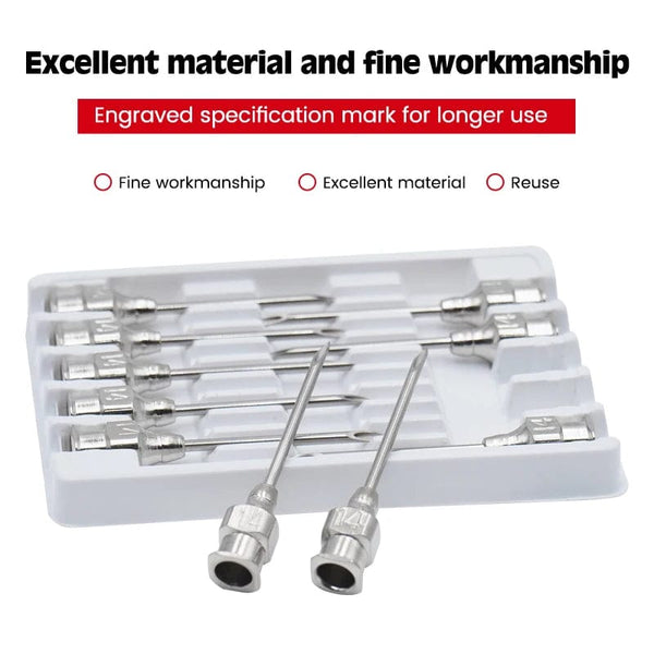 Planet Gates 10 Pcs/boxs Farm Animals Injection Needle 304 Stainless Steel Dispensing Needle Syringe Poultry Small Veterinary Supplies